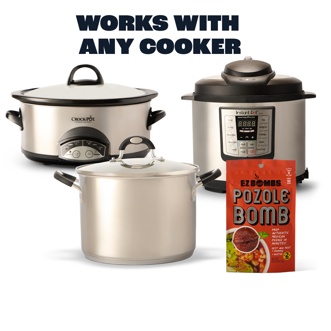 Pozole Bomb Seasoning for Chicken Pozole Recipe, Pork Pozole Recipe, and Authentic, Bold Flavor & Pressure Cooker Recipe - EZ Bombs